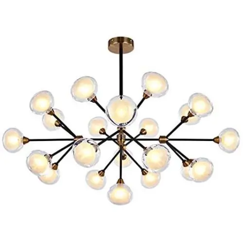 Sputnik Molecule Chandelier Lighting 21 Lights Nordic Branch Pendant Light Vintage Industrial Kitchen Dining Room Ceiling Light Fixture for Hallway Home