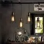 Industrial Pendant 1-Lights Pendant Lighting, Farmhouse Rustic Style Hanging Light with Matte Black Cage, Vintage Kitchen Island Pendant Light Fixture for Dining Room Bedroom Hallway Bar (1 Pack)