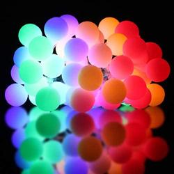 Twinkle Star 14.8 FT LED String Lights, 40 LED Waterproof Ball Lights, Fairy Starry String Light Battery Powered with 8 Lighting Modes for Home Wedding Party Christmas Decoration, Multicolor