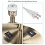 USB Bedside Lamp (Set of 2) DEEPLITE Table Lamp with 5V/2A USB Charging Port, Nightstand Lamp for Bedroom, Living Room, Bronze Metal Base