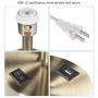 USB Table Lamp DEEPLITE Bedside Lamp with 5V / 2A USB Charging Port, Nightstand Lamp for Bedroom, Living Room, Bronze Metal Base, Cylinder Lampshade