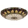 Artzone 16'' 3-Lights Flush-Mount-Ceiling-Light, Tiffany Ceiling Light, Tiffany Lamps for Living Room, Stained Glass Lamp,Tiffany Ceiling Lamp, Tiffany Flush Mount Ceiling Light