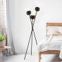 Archiology Black Modern Floor Lamp ,with 3 Matte Black Globe Head and Interwining Tripod Legs-Metal Tripod Floor Lamp for Mid-Century Living Room and Bedroom Archiology Black Modern Floor Lamp ,with 3 Matte Black Globe Head and Interwining Tripod Legs-Metal Tripod Floor Lamp for Mid-Century Living Room and Bedroom