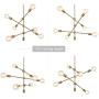ISURAUL Sputnik Chandelier, 6-Light Modern Gold Adjustable Pendant Chandeliers Light Fixture for Dining & Living Room, Bedroom, Kitchen Island and Foyer