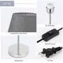 HAITRAL Modern Table Lamps - Grey Small Nightstand Lamps Set of 2, Bedside Desk Lamps for Bedroom, Office, College Dorm, Kids Room with Mini Metal Basic and Fabric Lamp Shade - Silver (HT-ATH05-15X2) HAITRAL Modern Table Lamps - Grey Small Nightstand Lamps Set of 2, Bedside Desk Lamps for Bedroom, Office, College Dorm, Kids Room with Mini Metal Basic and Fabric Lamp Shade - Silver (HT-ATH05-15X2)