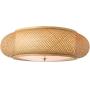 KWOKING Lighting Handmade Flush Mount Ceiling Light Creative Bamboo Ceiling Lighting fixtures Rattan Lantern Light 3 Lights Vintage Hanging Light for Living Room, Restaurant, Bedroom 19.69 inch