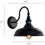 MOTINI Outdoor Barn Light with Motion Sensor Classic Wall Lighting OBB Steel,Wall Sconce Dome on a Gooseneck 12.5''x16.75''