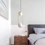 Modo Lighting Pendant Light Industrial Fixture, 2-Light Frosted Glass Globe Shade Golden Island Kitchen Dining Room Ceiling Lamp