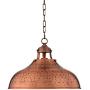 Essex Dyed Copper Pendant Light 16& Wide Modern Farmhouse Industrial Rustic Hammered Dome Shade Fixture for Kitchen Island Dining Room - Franklin Iron Works