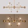 KSANA Gold Chandelier, 4-Light Kitchen Island Lighting Fixtures, 30'' Modern Linear Pendant Lighting for Dining Room, Counter, Closet