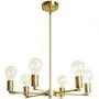BAODEN 6 Lights Fixture Modern Gold Sputnik Chandelier Brushed Brass Mid Century Pendant Light Semi Flush Mount Hanging Lamps for Dining Bedroom Kitchen Lighting BAODEN 6 Lights Fixture Modern Gold Sputnik Chandelier Brushed Brass Mid Century Pendant Light Semi Flush Mount Hanging Lamps for Dining Bedroom Kitchen Lighting
