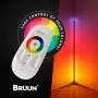 BRÜUN Corner Floor Lamp Led | Nordic Decoration Standing Floor Lamps for Living Room Night Light Dimming Standing Lamp Bedroom Decor Modern Floor Light Remote Control Black Minimal Design (RGB)