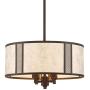 Bryce Oil Rubbed Bronze Drum Pendant Light 20'' Wide Mica Shade 4-Light Fixture for Dining Room House Foyer Kitchen Island Entryway Bedroom - Regency Hill