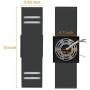 Kulmeo Outdoor Wall Lamp Modern Look LED Wall Light Fixture Wall Lantern Wall Sconce (2 Pack)
