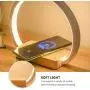 OSALADI Wireless Charging Nightstand Lamp Rechargeable USB Bedside Table Lamp Creative Circle Bedside Lamp for Living Room Bedroom