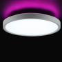 TALOYA LED Flush Mount Ceiling Light with Back Ambient light (Pink), 12 Inch 24W Round Low Profile Surface Mount Light Fixture for Kids Nursery Girl Room Bedroom, Easy Installation