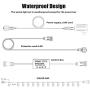 ELlight Outdoor String Lights 39ft 100LED, Dream Color Christmas Lights with APP, Waterproof Color Changing LED String Lights for Wedding Party