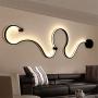 BAYCHEER Aluminum Snake Shaped Wall Lamp Creative Wall Sconce Contemporary Special Home Decoration 50.40'' Minimalist Wall Light for Living Room, Bedroom, Kitchen 24W in Black Warm Light