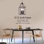 MELUCEE 3-Light Lantern Pendant Light Farmhouse Chandelier Bird Cage 8 Inches Oil Rubbed Bronze Light Fixtures Ceiling Hanging for Foyer Dining Room Entry Hallway, E12 Base