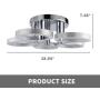 TFCFL Crystal Pendant Ceiling Light Fixture Flush Mount Crystal Ceiling Light Flush Mounted Chandelier 5 Rings LED Integrated Lamp for Dining Room Living Room Bedroom