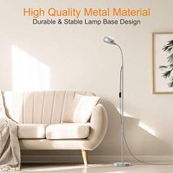 Office Floor Lamp - LEPOWER Adjustable Floor Lamps - Modern Floor Reading Lamp - Support E12 Bulb Base, Goose Neck, Metal, Solid Base - Standing Lamp for Living Room, Crafts, Nursery, Dorm Room