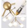 Dellemade DD00134B Plug in Sputnik Chandelier 12-Light Pendant Light with 16 ft Cord Bulbs Included,Black (Gold)