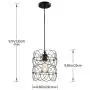 Deformable Globe Pendant Light Fixture 2 Pack, DIY Multi Shapes Chandelier Light Fixture, Farmhouse Black Metal Wire Cage Hanging Light for Dining Room Kitchen Island Living Room Hallway Entryway