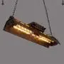 Windsor Home Deco Loft Industrial Hanging Pendant Chandelier, Wrought Iron Rectangle 4-Light Edison Ceiling Pendant Lights Fixture for Dining Room Restaurant Bar Art Lighting