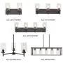 VINLUZ 4 Lights Bathroom Vanity Light Fixture Oil Rubbed Bronze Sconces Wall Lighting Modern Industrial Indoor Wall Mounted Lamp, Farmhouse Style Wall Light for Kitchen Living Room Dining Room