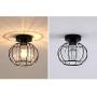 Modern Creative Cage Crystal Ceiling Lamp Black Embedded Installation Ceiling Chandelier Pendant Lamp Home Decoration Kitchen Dining Living Room Ceiling Lamp Lighting Fixture 20W