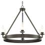 Parkham Dark Bronze Wagon Wheel Chandelier 33'' Wide Modern Farmhouse Rustic 6-Light Fixture for Dining Room House Foyer Kitchen Island Entryway Bedroom - Franklin Iron Works Parkham Dark Bronze Wagon Wheel Chandelier 33'' Wide Modern Farmhouse Rustic 6-Light Fixture for Dining Room House Foyer Kitchen Island Entryway Bedroom - Franklin Iron Works