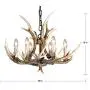 Resin Antler Chandelier ,6 Light Deer Antler Chandelier Vintage Style for Living Room Dining Room Cafe Kitchen Bar Entry etc American Countryside Deer Horn Ceiling Lights BN1055-6(Brown)
