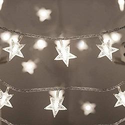 Koxly Star String Lights 49 Ft 100 LED 8 Modes Plug in Twinkle Light with Remote Control Fairy Lights for Bedroom Indoor Outdoor Christmas Xmas Tree Room Decor Warm White and Cool White