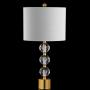 JONATHAN Y JYL5017A Ashley 25.25'' Crystal LED Table Lamp Glam,Transitional,Modern,Midcentury for Bedroom, Living Room, Office, College Dorm, Coffee Table, Bookcase, Clear/Brass