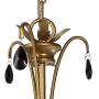KSANA Large Antique Gold Chandelier Modern 6 Light Fixture with Black Crystal Pendants for Dining & Living Room, Bedroom, Foyer and Kitchen