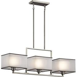 Kichler 43437NI, Kailey Large 1 Tier Chandelier Lighting, 3 Light, Brushed Nickel