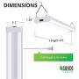 Sunco Lighting 2 Pack LED Utility Shop Light, 4 FT, Linkable Integrated Fixture, 40W=260W, 6000K Daylight Deluxe, Frosted Lens, Surface + Suspension Mount, Pull Chain, Garage - ETL & Energy Star
