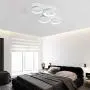 LED Ceiling Light Modern Flush Mount Light Fixture,40W 2800lm 4 Ring Lights for Bedroom Kitchen Living Room Ceiling Lamp,Cool White 6000K White