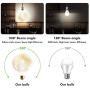 LUTEC G40 E26 Edison 4 Lights Glass Pendant Lighting Modern Hanging Light Fixture for Kitchen Island, Dining Table, Bedroom, Hallway - 700LM 7.5W 2200-5000K Amber Glass Edison Light Bulb