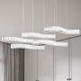 Maxax Chandelier Modern K9 Crystal Chandelier Lighting Flush Mount LED Ceiling Light Fixture Pendant Lamp for Dining Room Bathroom Bedroom Living Room