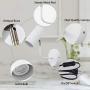 TeHenoo Industrial White Mounted Lamp ,Mini Plug-in Wall Lamp with Ratatable Lampshade for Reading, Bedroom,Living Room TeHenoo Industrial White Mounted Lamp ,Mini Plug-in Wall Lamp with Ratatable Lampshade for Reading, Bedroom,Living Room