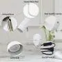 TeHenoo Industrial White Mounted Lamp ,Mini Plug-in Wall Lamp with Ratatable Lampshade for Reading, Bedroom,Living Room