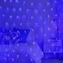 LED String Lights Net Mesh Lights 9.8ft x 6.6ft 200 Dimmable with Controller Tree-wrap with 8 Modes for Wedding Christmas Outdoor Garden (Blue)