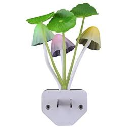 Sensor Led Night Light, Color Changing Plug-in LED Mushroom Dream Bed Lamp