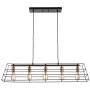 Industrial Dining Room Chandeliers 5-Light Linear Black Brass Kitchen Island Lighting