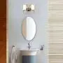 Sunlighting Modern Vanity Wall Lamps Set of 2 Satin Nickel Light Fixture with Frosted Glass Shades for Bathroom, Bedroom, Kitchen, Foyer, Dining & Living Room and Entryway