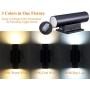 Cloudy Bay 3 Color LED Outdoor Up and Down Porch Light with Photocell,120V 20W 3000K/4000K/5000K Selectable, Dusk to Dawn Photocell, Black Finish, Pack of 2