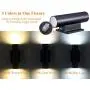 Cloudy Bay 3 Color LED Outdoor Up and Down Porch Light with Photocell,120V 20W 3000K/4000K/5000K Selectable, Dusk to Dawn Photocell, Black Finish, Pack of 2
