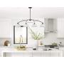 Dazhuan Vintage Frosted Glass Shade Chandelier 4-Lights Pendant Lighting Hanging Ceiling Lamp