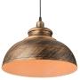 KWOKING Lighting Industrial Vintage 1-Light Pendant Lights Hanging Lights Ceiling Lamp Indoor Lighting Chandelier with Metal Shade in Antique Bronze Finish 11.81inch